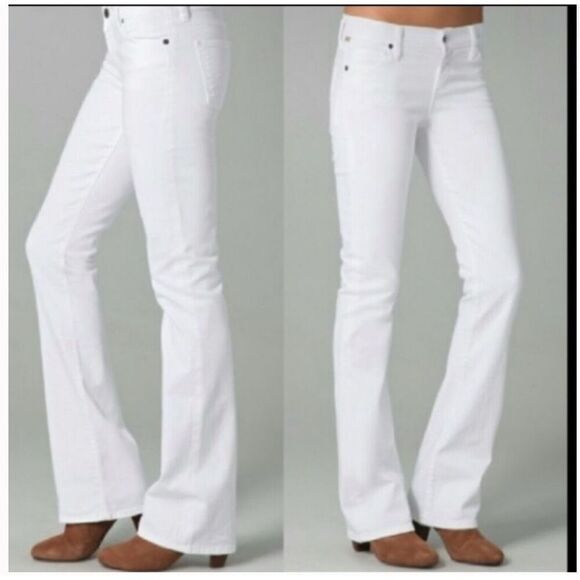 Citizens of Humanity Kelly stretch low waist bootcut white jeans 30 - Picture 1 of 9